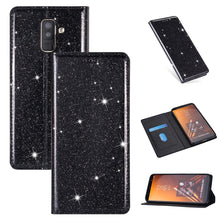Load image into Gallery viewer, Ultrathin Glitter Magnetic Horizontal Flip Leather Case with Holder &amp; Card Slots, For Samsung Galaxy A6+ / J8 (2018), For Samsung Galaxy A10e, For Samsung Galaxy A20 / A30, For Samsung Galaxy A20e, For Samsung Galaxy A40, For Samsung Galaxy A60        ...