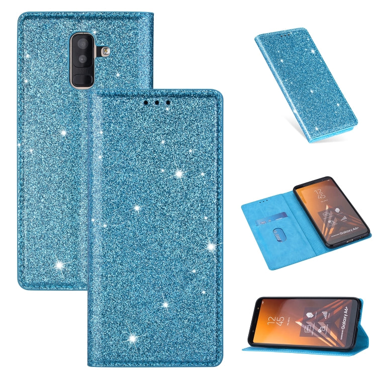 Ultrathin Glitter Magnetic Horizontal Flip Leather Case with Holder & Card Slots, For Samsung Galaxy A6+ / J8 (2018), For Samsung Galaxy A10e, For Samsung Galaxy A20 / A30, For Samsung Galaxy A20e, For Samsung Galaxy A40, For Samsung Galaxy A60        ...