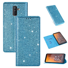 Load image into Gallery viewer, Ultrathin Glitter Magnetic Horizontal Flip Leather Case with Holder &amp; Card Slots, For Samsung Galaxy A6+ / J8 (2018), For Samsung Galaxy A10e, For Samsung Galaxy A20 / A30, For Samsung Galaxy A20e, For Samsung Galaxy A40, For Samsung Galaxy A60        ...