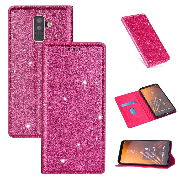 Ultrathin Glitter Magnetic Horizontal Flip Leather Case with Holder & Card Slots, For Samsung Galaxy A6+ / J8 (2018), For Samsung Galaxy A10e, For Samsung Galaxy A20 / A30, For Samsung Galaxy A20e, For Samsung Galaxy A40, For Samsung Galaxy A60        ...