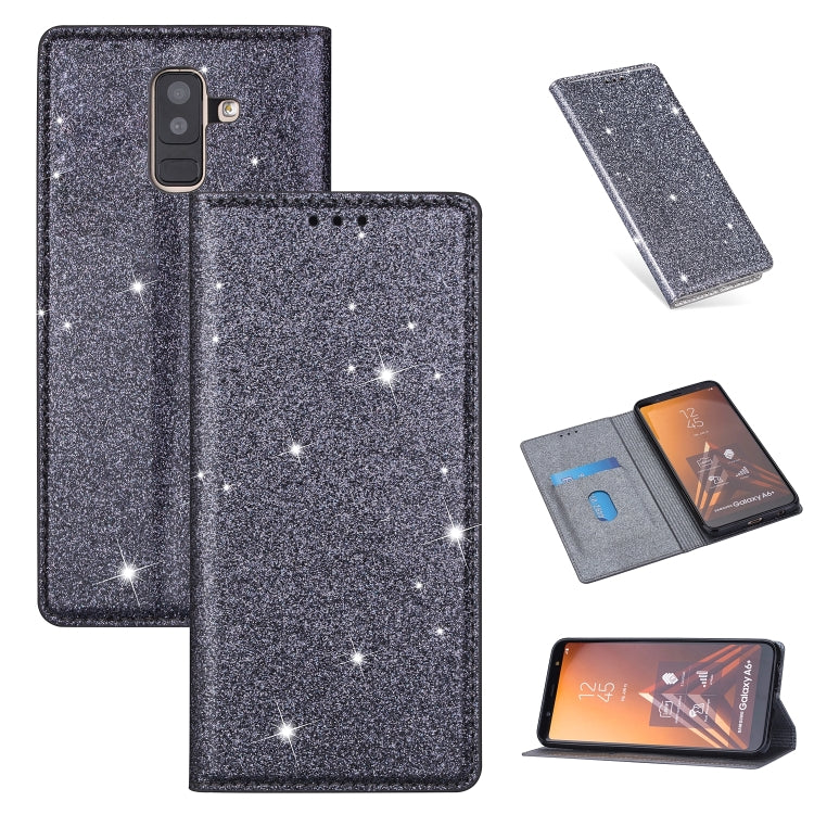 Ultrathin Glitter Magnetic Horizontal Flip Leather Case with Holder & Card Slots, For Samsung Galaxy A6+ / J8 (2018), For Samsung Galaxy A10e, For Samsung Galaxy A20 / A30, For Samsung Galaxy A20e, For Samsung Galaxy A40, For Samsung Galaxy A60        ...