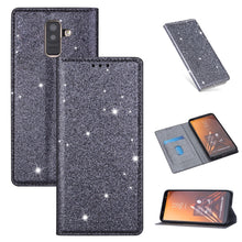 Load image into Gallery viewer, Ultrathin Glitter Magnetic Horizontal Flip Leather Case with Holder &amp; Card Slots, For Samsung Galaxy A6+ / J8 (2018), For Samsung Galaxy A10e, For Samsung Galaxy A20 / A30, For Samsung Galaxy A20e, For Samsung Galaxy A40, For Samsung Galaxy A60        ...