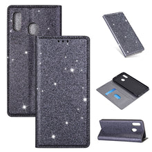 Load image into Gallery viewer, Ultrathin Glitter Magnetic Horizontal Flip Leather Case with Holder &amp; Card Slots, For Samsung Galaxy A6+ / J8 (2018), For Samsung Galaxy A10e, For Samsung Galaxy A20 / A30, For Samsung Galaxy A20e, For Samsung Galaxy A40, For Samsung Galaxy A60        ...