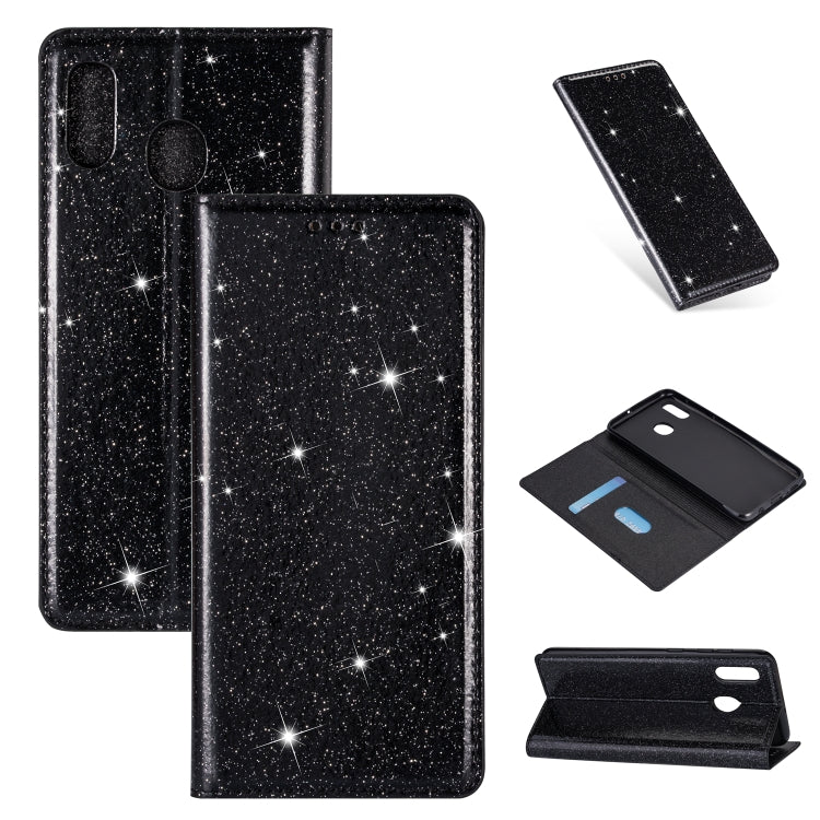 Ultrathin Glitter Magnetic Horizontal Flip Leather Case with Holder & Card Slots, For Samsung Galaxy A6+ / J8 (2018), For Samsung Galaxy A10e, For Samsung Galaxy A20 / A30, For Samsung Galaxy A20e, For Samsung Galaxy A40, For Samsung Galaxy A60        ...