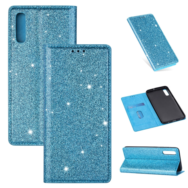 Ultrathin Glitter Magnetic Horizontal Flip Leather Case with Holder & Card Slots, For Samsung Galaxy A6+ / J8 (2018), For Samsung Galaxy A10e, For Samsung Galaxy A20 / A30, For Samsung Galaxy A20e, For Samsung Galaxy A40, For Samsung Galaxy A60        ...