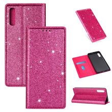 Load image into Gallery viewer, Ultrathin Glitter Magnetic Horizontal Flip Leather Case with Holder &amp; Card Slots, For Samsung Galaxy A6+ / J8 (2018), For Samsung Galaxy A10e, For Samsung Galaxy A20 / A30, For Samsung Galaxy A20e, For Samsung Galaxy A40, For Samsung Galaxy A60        ...