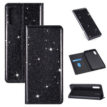 Load image into Gallery viewer, Ultrathin Glitter Magnetic Horizontal Flip Leather Case with Holder &amp; Card Slots, For Samsung Galaxy A70, For Samsung Galaxy A7 (2018) / A750, For Samsung Galaxy J4 (2018), For Samsung Galaxy J4+, For Samsung Galaxy J6 (2018), For Samsung Galaxy J6+   ...