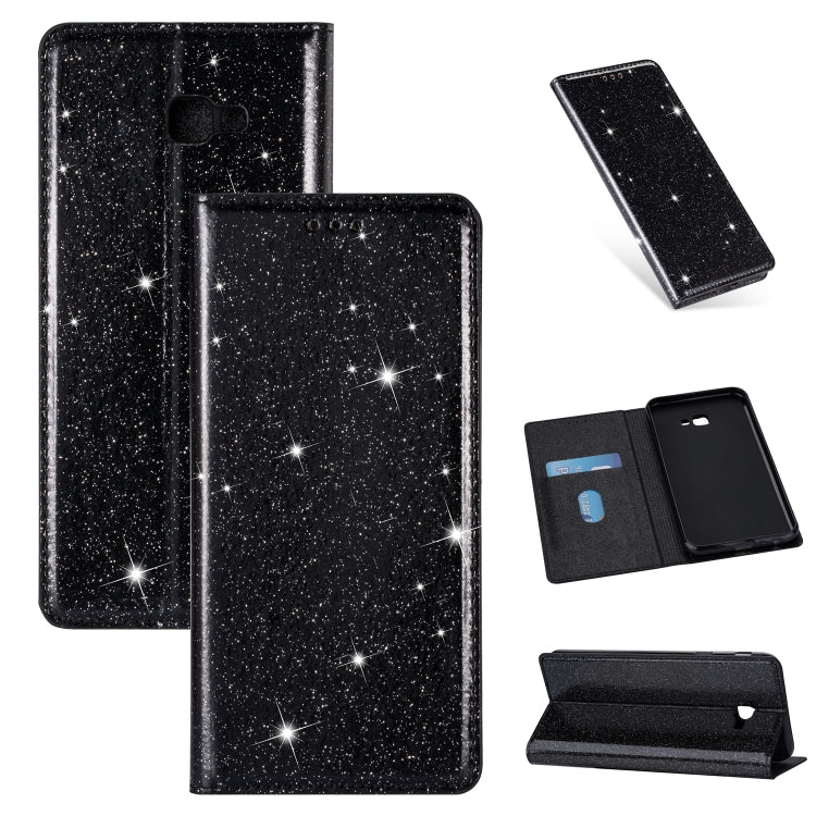 Ultrathin Glitter Magnetic Horizontal Flip Leather Case with Holder & Card Slots, For Samsung Galaxy A70, For Samsung Galaxy A7 (2018) / A750, For Samsung Galaxy J4 (2018), For Samsung Galaxy J4+, For Samsung Galaxy J6 (2018), For Samsung Galaxy J6+   ...
