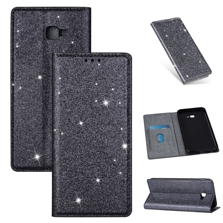 Ultrathin Glitter Magnetic Horizontal Flip Leather Case with Holder & Card Slots, For Samsung Galaxy A70, For Samsung Galaxy A7 (2018) / A750, For Samsung Galaxy J4 (2018), For Samsung Galaxy J4+, For Samsung Galaxy J6 (2018), For Samsung Galaxy J6+   ...