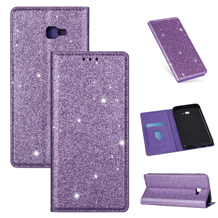 Ultrathin Glitter Magnetic Horizontal Flip Leather Case with Holder & Card Slots, For Samsung Galaxy A70, For Samsung Galaxy A7 (2018) / A750, For Samsung Galaxy J4 (2018), For Samsung Galaxy J4+, For Samsung Galaxy J6 (2018), For Samsung Galaxy J6+   ...
