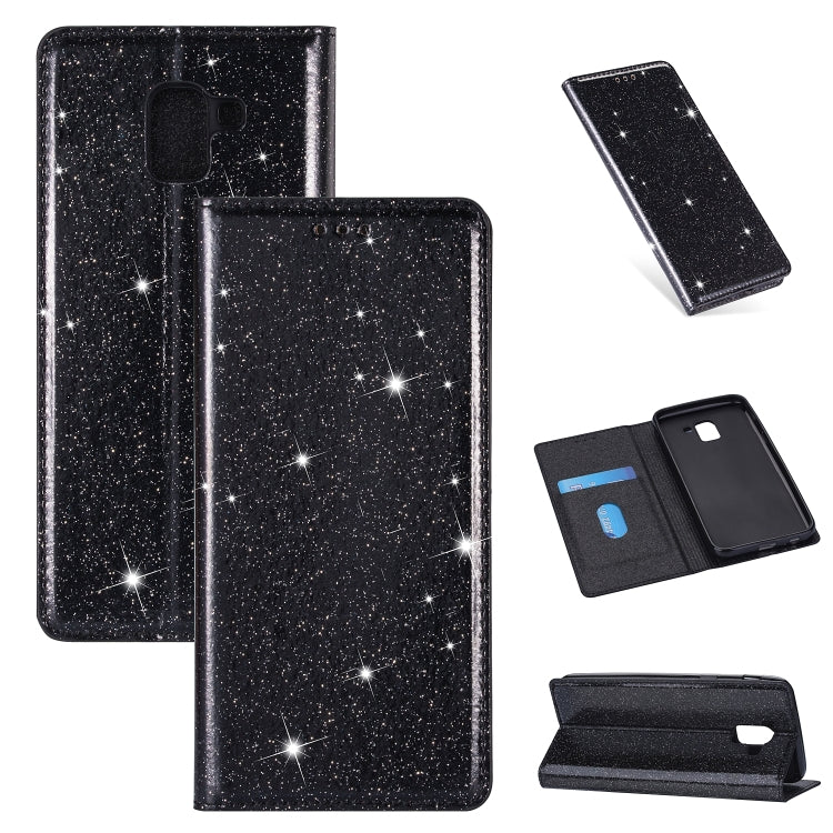 Ultrathin Glitter Magnetic Horizontal Flip Leather Case with Holder & Card Slots, For Samsung Galaxy A70, For Samsung Galaxy A7 (2018) / A750, For Samsung Galaxy J4 (2018), For Samsung Galaxy J4+, For Samsung Galaxy J6 (2018), For Samsung Galaxy J6+   ...