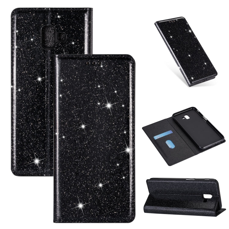 Ultrathin Glitter Magnetic Horizontal Flip Leather Case with Holder & Card Slots, For Samsung Galaxy A70, For Samsung Galaxy A7 (2018) / A750, For Samsung Galaxy J4 (2018), For Samsung Galaxy J4+, For Samsung Galaxy J6 (2018), For Samsung Galaxy J6+   ...