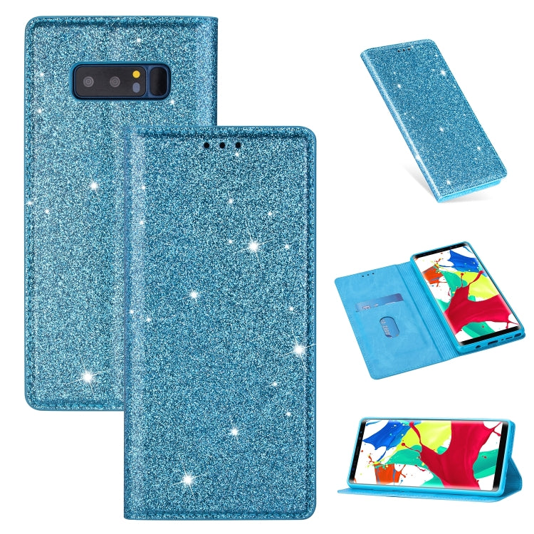 Ultrathin Glitter Magnetic Horizontal Flip Leather Case with Holder & Card Slots, For Samsung Galaxy A70, For Samsung Galaxy A7 (2018) / A750, For Samsung Galaxy J4 (2018), For Samsung Galaxy J4+, For Samsung Galaxy J6 (2018), For Samsung Galaxy J6+   ...