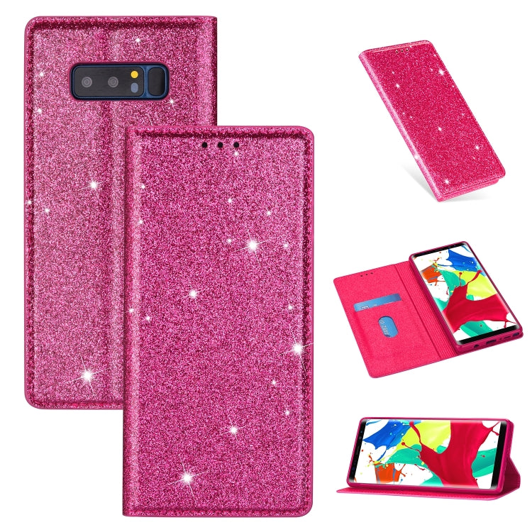 Ultrathin Glitter Magnetic Horizontal Flip Leather Case with Holder & Card Slots, For Samsung Galaxy A70, For Samsung Galaxy A7 (2018) / A750, For Samsung Galaxy J4 (2018), For Samsung Galaxy J4+, For Samsung Galaxy J6 (2018), For Samsung Galaxy J6+   ...