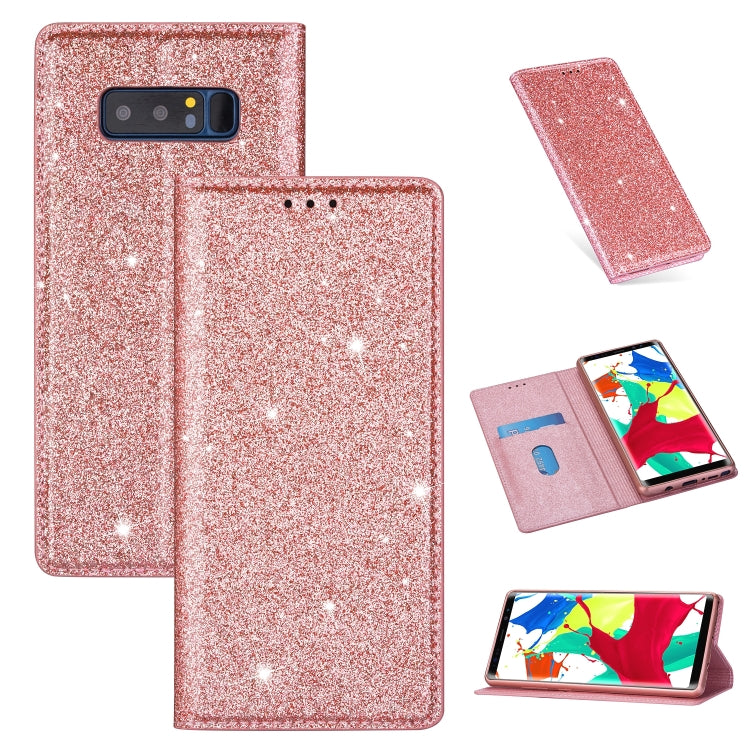 Ultrathin Glitter Magnetic Horizontal Flip Leather Case with Holder & Card Slots, For Samsung Galaxy A70, For Samsung Galaxy A7 (2018) / A750, For Samsung Galaxy J4 (2018), For Samsung Galaxy J4+, For Samsung Galaxy J6 (2018), For Samsung Galaxy J6+   ...