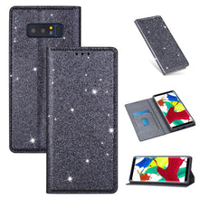 Load image into Gallery viewer, Ultrathin Glitter Magnetic Horizontal Flip Leather Case with Holder &amp; Card Slots, For Samsung Galaxy A70, For Samsung Galaxy A7 (2018) / A750, For Samsung Galaxy J4 (2018), For Samsung Galaxy J4+, For Samsung Galaxy J6 (2018), For Samsung Galaxy J6+   ...