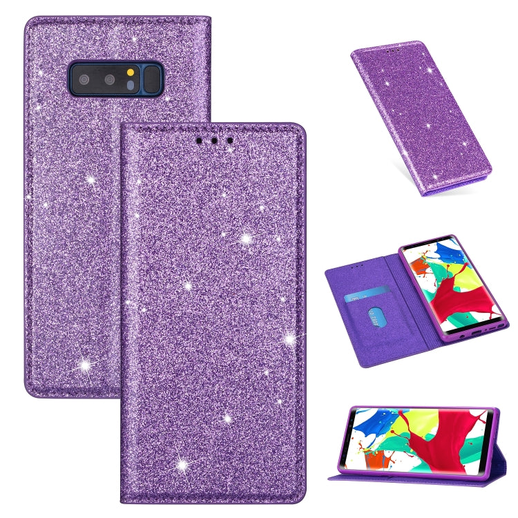 Ultrathin Glitter Magnetic Horizontal Flip Leather Case with Holder & Card Slots, For Samsung Galaxy A70, For Samsung Galaxy A7 (2018) / A750, For Samsung Galaxy J4 (2018), For Samsung Galaxy J4+, For Samsung Galaxy J6 (2018), For Samsung Galaxy J6+   ...