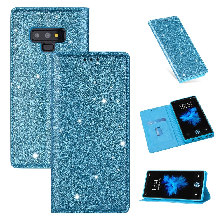 Ultrathin Glitter Magnetic Horizontal Flip Leather Case with Holder & Card Slots, For Samsung Galaxy A70, For Samsung Galaxy A7 (2018) / A750, For Samsung Galaxy J4 (2018), For Samsung Galaxy J4+, For Samsung Galaxy J6 (2018), For Samsung Galaxy J6+   ...