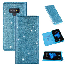 Load image into Gallery viewer, Ultrathin Glitter Magnetic Horizontal Flip Leather Case with Holder &amp; Card Slots, For Samsung Galaxy A70, For Samsung Galaxy A7 (2018) / A750, For Samsung Galaxy J4 (2018), For Samsung Galaxy J4+, For Samsung Galaxy J6 (2018), For Samsung Galaxy J6+   ...