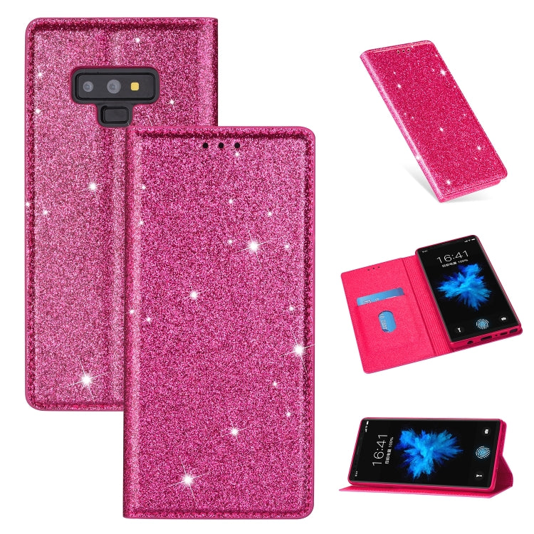 Ultrathin Glitter Magnetic Horizontal Flip Leather Case with Holder & Card Slots, For Samsung Galaxy A70, For Samsung Galaxy A7 (2018) / A750, For Samsung Galaxy J4 (2018), For Samsung Galaxy J4+, For Samsung Galaxy J6 (2018), For Samsung Galaxy J6+   ...