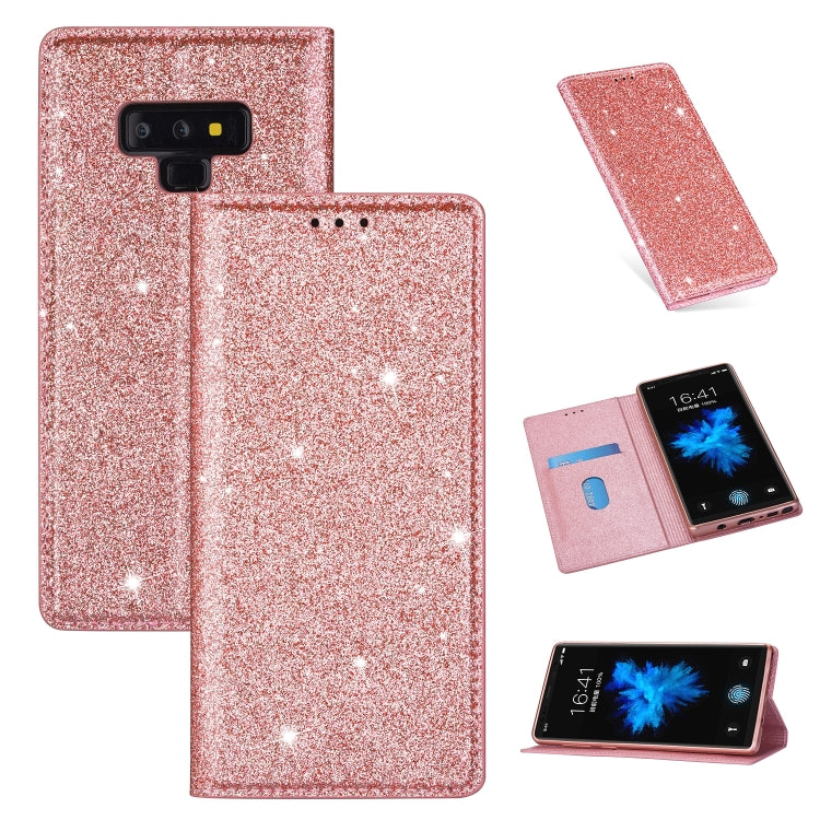 Ultrathin Glitter Magnetic Horizontal Flip Leather Case with Holder & Card Slots, For Samsung Galaxy A70, For Samsung Galaxy A7 (2018) / A750, For Samsung Galaxy J4 (2018), For Samsung Galaxy J4+, For Samsung Galaxy J6 (2018), For Samsung Galaxy J6+   ...