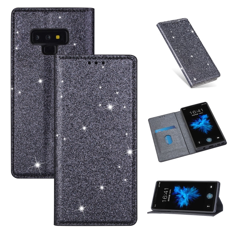 Ultrathin Glitter Magnetic Horizontal Flip Leather Case with Holder & Card Slots, For Samsung Galaxy A70, For Samsung Galaxy A7 (2018) / A750, For Samsung Galaxy J4 (2018), For Samsung Galaxy J4+, For Samsung Galaxy J6 (2018), For Samsung Galaxy J6+   ...