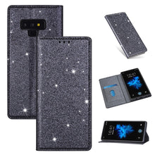 Load image into Gallery viewer, Ultrathin Glitter Magnetic Horizontal Flip Leather Case with Holder &amp; Card Slots, For Samsung Galaxy A70, For Samsung Galaxy A7 (2018) / A750, For Samsung Galaxy J4 (2018), For Samsung Galaxy J4+, For Samsung Galaxy J6 (2018), For Samsung Galaxy J6+   ...