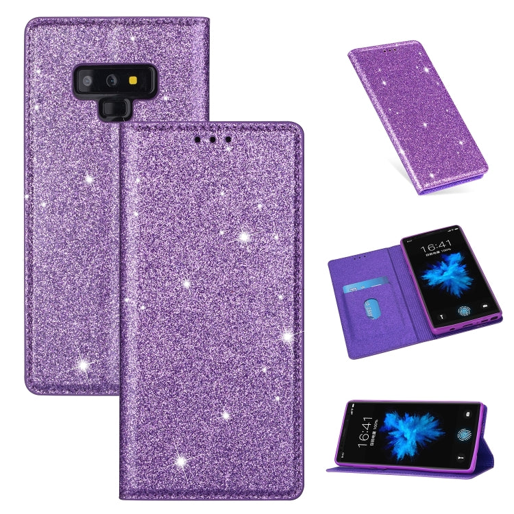 Ultrathin Glitter Magnetic Horizontal Flip Leather Case with Holder & Card Slots, For Samsung Galaxy A70, For Samsung Galaxy A7 (2018) / A750, For Samsung Galaxy J4 (2018), For Samsung Galaxy J4+, For Samsung Galaxy J6 (2018), For Samsung Galaxy J6+   ...