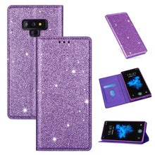 Load image into Gallery viewer, Ultrathin Glitter Magnetic Horizontal Flip Leather Case with Holder &amp; Card Slots, For Samsung Galaxy A70, For Samsung Galaxy A7 (2018) / A750, For Samsung Galaxy J4 (2018), For Samsung Galaxy J4+, For Samsung Galaxy J6 (2018), For Samsung Galaxy J6+   ...