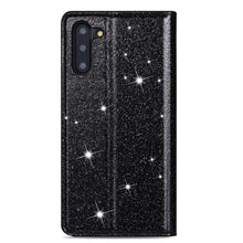 Load image into Gallery viewer, Ultrathin Glitter Magnetic Horizontal Flip Leather Case with Holder &amp; Card Slots, For Samsung Galaxy Note 10, For Samsung Galaxy Note 10 Plus, For Samsung Galaxy S9, For Samsung Galaxy S10, For Samsung Galaxy S10e, For Samsung Galaxy S10+              ...