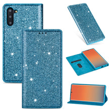 Load image into Gallery viewer, Ultrathin Glitter Magnetic Horizontal Flip Leather Case with Holder &amp; Card Slots, For Samsung Galaxy Note 10, For Samsung Galaxy Note 10 Plus, For Samsung Galaxy S9, For Samsung Galaxy S10, For Samsung Galaxy S10e, For Samsung Galaxy S10+              ...
