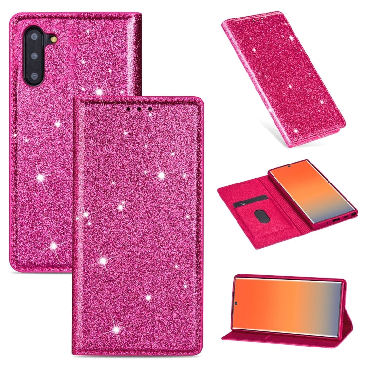 Ultrathin Glitter Magnetic Horizontal Flip Leather Case with Holder & Card Slots, For Samsung Galaxy Note 10, For Samsung Galaxy Note 10 Plus, For Samsung Galaxy S9, For Samsung Galaxy S10, For Samsung Galaxy S10e, For Samsung Galaxy S10+              ...
