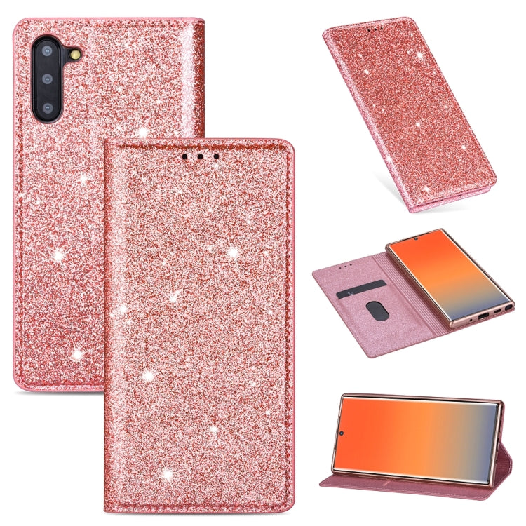 Ultrathin Glitter Magnetic Horizontal Flip Leather Case with Holder & Card Slots, For Samsung Galaxy Note 10, For Samsung Galaxy Note 10 Plus, For Samsung Galaxy S9, For Samsung Galaxy S10, For Samsung Galaxy S10e, For Samsung Galaxy S10+              ...