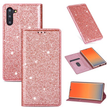 Load image into Gallery viewer, Ultrathin Glitter Magnetic Horizontal Flip Leather Case with Holder &amp; Card Slots, For Samsung Galaxy Note 10, For Samsung Galaxy Note 10 Plus, For Samsung Galaxy S9, For Samsung Galaxy S10, For Samsung Galaxy S10e, For Samsung Galaxy S10+              ...