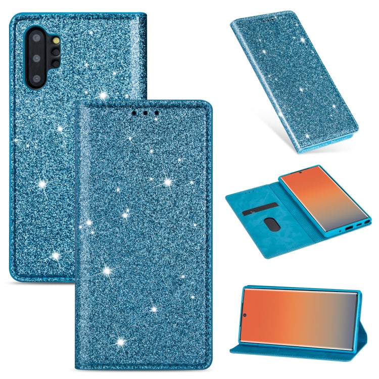Ultrathin Glitter Magnetic Horizontal Flip Leather Case with Holder & Card Slots, For Samsung Galaxy Note 10, For Samsung Galaxy Note 10 Plus, For Samsung Galaxy S9, For Samsung Galaxy S10, For Samsung Galaxy S10e, For Samsung Galaxy S10+              ...