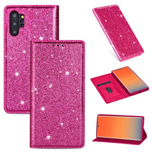 Load image into Gallery viewer, Ultrathin Glitter Magnetic Horizontal Flip Leather Case with Holder &amp; Card Slots, For Samsung Galaxy Note 10, For Samsung Galaxy Note 10 Plus, For Samsung Galaxy S9, For Samsung Galaxy S10, For Samsung Galaxy S10e, For Samsung Galaxy S10+              ...