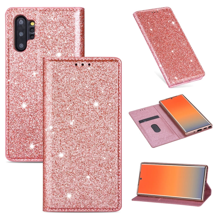 Ultrathin Glitter Magnetic Horizontal Flip Leather Case with Holder & Card Slots, For Samsung Galaxy Note 10, For Samsung Galaxy Note 10 Plus, For Samsung Galaxy S9, For Samsung Galaxy S10, For Samsung Galaxy S10e, For Samsung Galaxy S10+              ...
