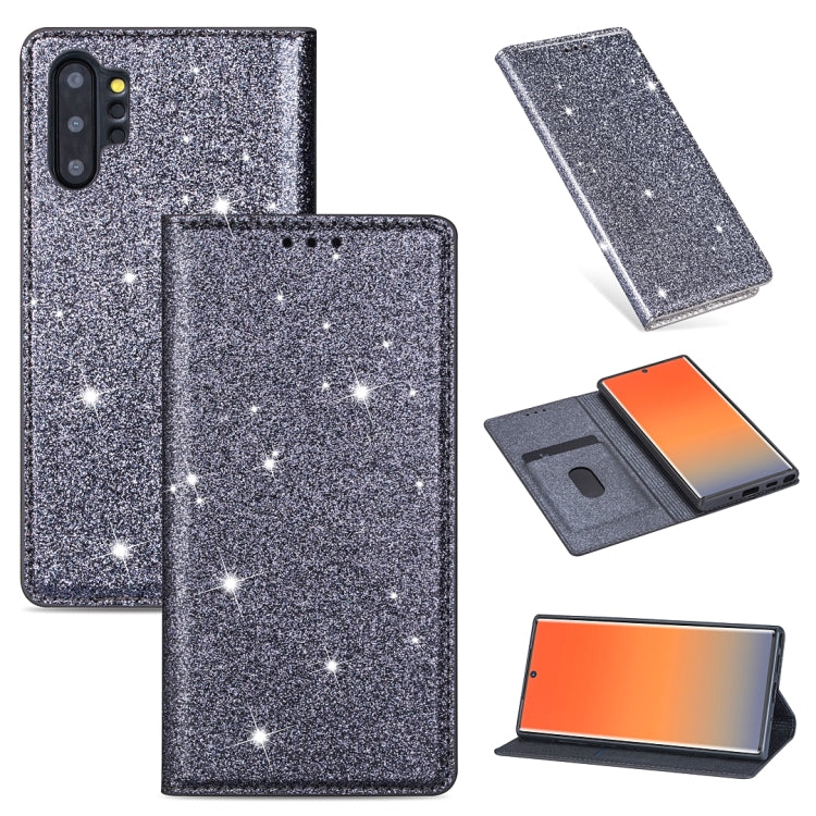 Ultrathin Glitter Magnetic Horizontal Flip Leather Case with Holder & Card Slots, For Samsung Galaxy Note 10, For Samsung Galaxy Note 10 Plus, For Samsung Galaxy S9, For Samsung Galaxy S10, For Samsung Galaxy S10e, For Samsung Galaxy S10+              ...