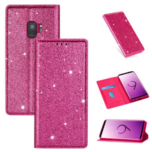 Load image into Gallery viewer, Ultrathin Glitter Magnetic Horizontal Flip Leather Case with Holder &amp; Card Slots, For Samsung Galaxy Note 10, For Samsung Galaxy Note 10 Plus, For Samsung Galaxy S9, For Samsung Galaxy S10, For Samsung Galaxy S10e, For Samsung Galaxy S10+              ...