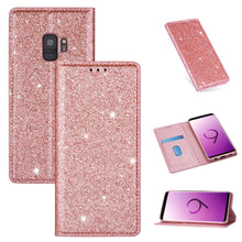 Load image into Gallery viewer, Ultrathin Glitter Magnetic Horizontal Flip Leather Case with Holder &amp; Card Slots, For Samsung Galaxy Note 10, For Samsung Galaxy Note 10 Plus, For Samsung Galaxy S9, For Samsung Galaxy S10, For Samsung Galaxy S10e, For Samsung Galaxy S10+              ...
