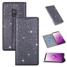 Load image into Gallery viewer, Ultrathin Glitter Magnetic Horizontal Flip Leather Case with Holder &amp; Card Slots, For Samsung Galaxy Note 10, For Samsung Galaxy Note 10 Plus, For Samsung Galaxy S9, For Samsung Galaxy S10, For Samsung Galaxy S10e, For Samsung Galaxy S10+              ...