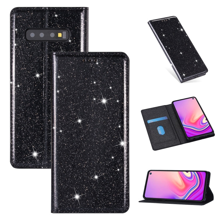 Ultrathin Glitter Magnetic Horizontal Flip Leather Case with Holder & Card Slots, For Samsung Galaxy Note 10, For Samsung Galaxy Note 10 Plus, For Samsung Galaxy S9, For Samsung Galaxy S10, For Samsung Galaxy S10e, For Samsung Galaxy S10+              ...