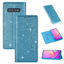 Load image into Gallery viewer, Ultrathin Glitter Magnetic Horizontal Flip Leather Case with Holder &amp; Card Slots, For Samsung Galaxy Note 10, For Samsung Galaxy Note 10 Plus, For Samsung Galaxy S9, For Samsung Galaxy S10, For Samsung Galaxy S10e, For Samsung Galaxy S10+              ...