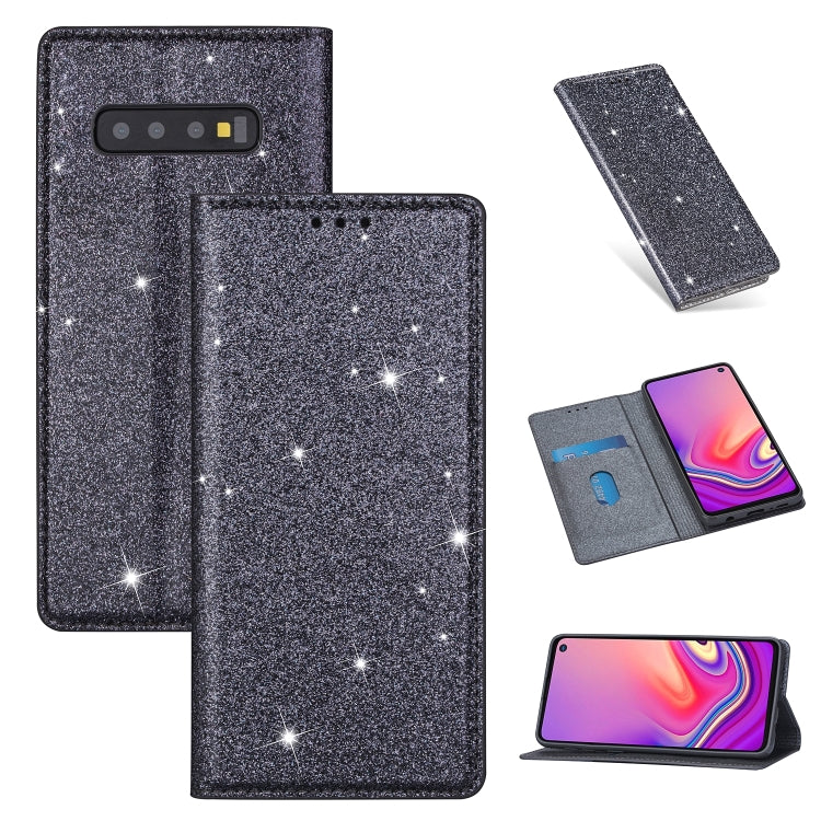 Ultrathin Glitter Magnetic Horizontal Flip Leather Case with Holder & Card Slots, For Samsung Galaxy Note 10, For Samsung Galaxy Note 10 Plus, For Samsung Galaxy S9, For Samsung Galaxy S10, For Samsung Galaxy S10e, For Samsung Galaxy S10+              ...