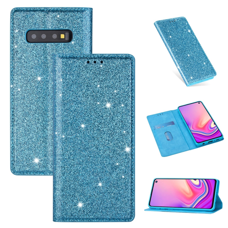 Ultrathin Glitter Magnetic Horizontal Flip Leather Case with Holder & Card Slots, For Samsung Galaxy Note 10, For Samsung Galaxy Note 10 Plus, For Samsung Galaxy S9, For Samsung Galaxy S10, For Samsung Galaxy S10e, For Samsung Galaxy S10+              ...