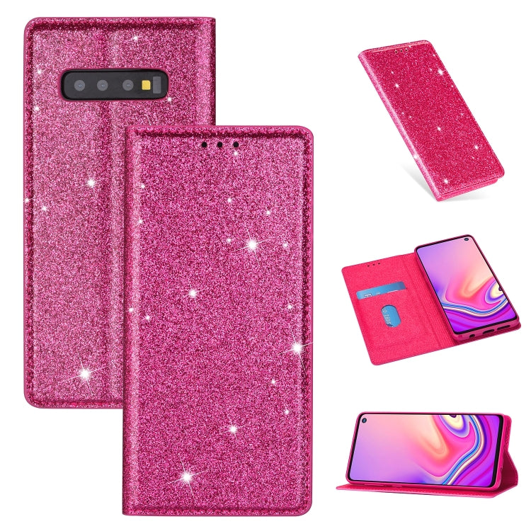 Ultrathin Glitter Magnetic Horizontal Flip Leather Case with Holder & Card Slots, For Samsung Galaxy Note 10, For Samsung Galaxy Note 10 Plus, For Samsung Galaxy S9, For Samsung Galaxy S10, For Samsung Galaxy S10e, For Samsung Galaxy S10+              ...