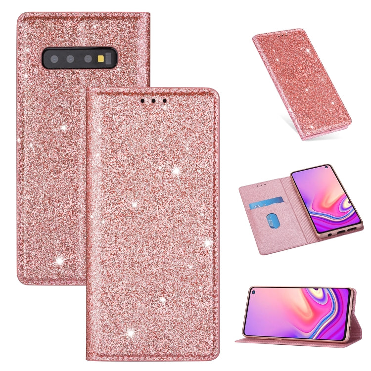 Ultrathin Glitter Magnetic Horizontal Flip Leather Case with Holder & Card Slots, For Samsung Galaxy Note 10, For Samsung Galaxy Note 10 Plus, For Samsung Galaxy S9, For Samsung Galaxy S10, For Samsung Galaxy S10e, For Samsung Galaxy S10+              ...