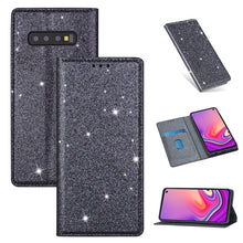Load image into Gallery viewer, Ultrathin Glitter Magnetic Horizontal Flip Leather Case with Holder &amp; Card Slots, For Samsung Galaxy Note 10, For Samsung Galaxy Note 10 Plus, For Samsung Galaxy S9, For Samsung Galaxy S10, For Samsung Galaxy S10e, For Samsung Galaxy S10+              ...