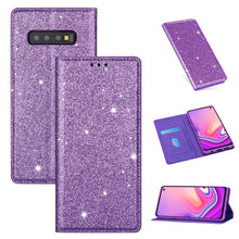 Load image into Gallery viewer, Ultrathin Glitter Magnetic Horizontal Flip Leather Case with Holder &amp; Card Slots, For Samsung Galaxy Note 10, For Samsung Galaxy Note 10 Plus, For Samsung Galaxy S9, For Samsung Galaxy S10, For Samsung Galaxy S10e, For Samsung Galaxy S10+              ...