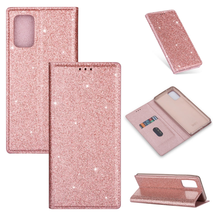 Ultrathin Glitter Magnetic Horizontal Flip Leather Case with Holder & Card Slots, For Samsung Galaxy Note 10, For Samsung Galaxy Note 10 Plus, For Samsung Galaxy S9, For Samsung Galaxy S10, For Samsung Galaxy S10e, For Samsung Galaxy S10+              ...